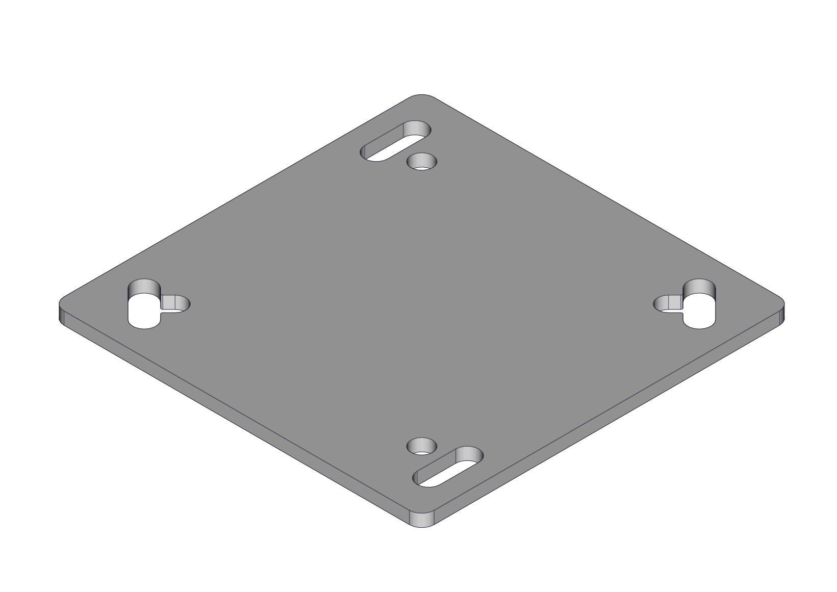 CONTRE PLATINE SEULE 240X240X8MM